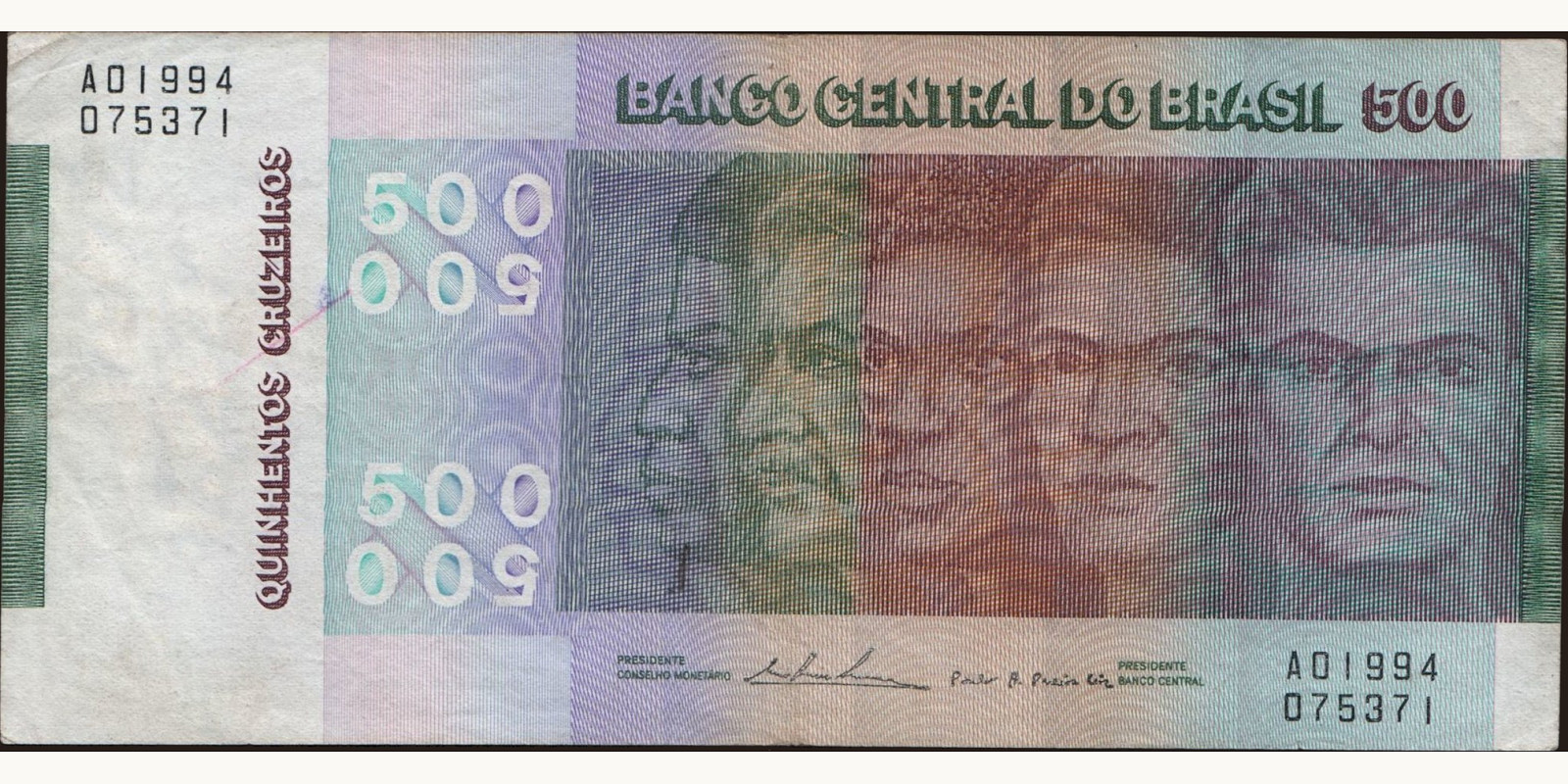 500 cruzeiros Brazil 1974 — Front side