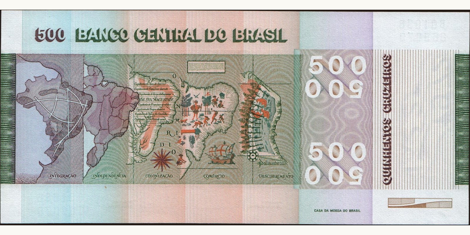 500 cruzeiros Бразилия 1979 — Оборотная сторона