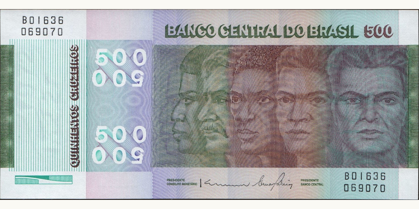 500 cruzeiros Бразилия 1979 — Лицевая сторона