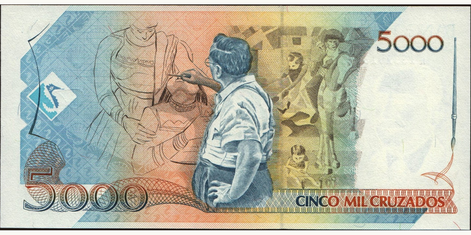 5000 cruzados Бразилия 1988 — Оборотная сторона