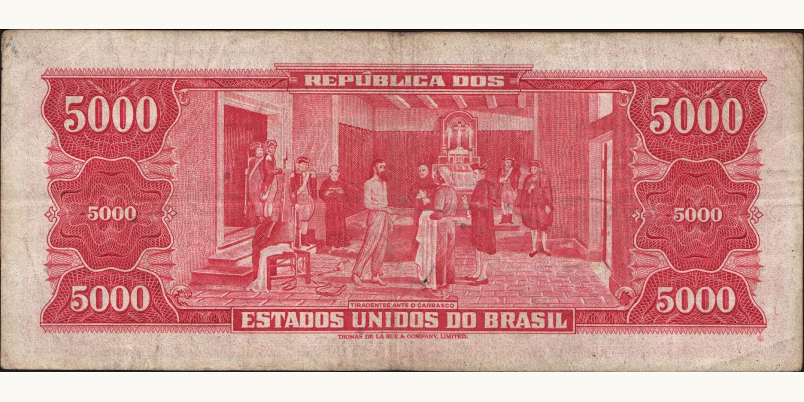 5000 cruzeiros Brazil 1963 — Back side