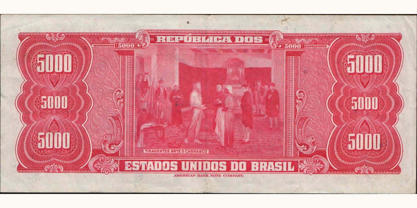 5000 cruzeiros Бразилия 1964 — Оборотная сторона