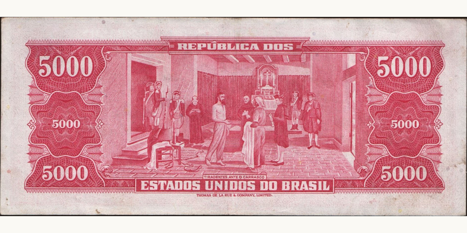 5000 cruzeiros Бразилия 1965 — Оборотная сторона