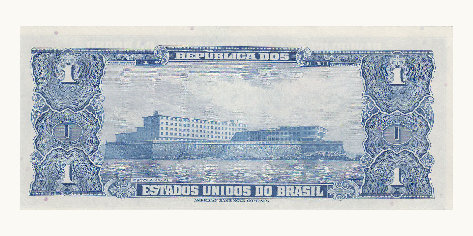 1 cruzeiro Brazil 1954 — Back side
