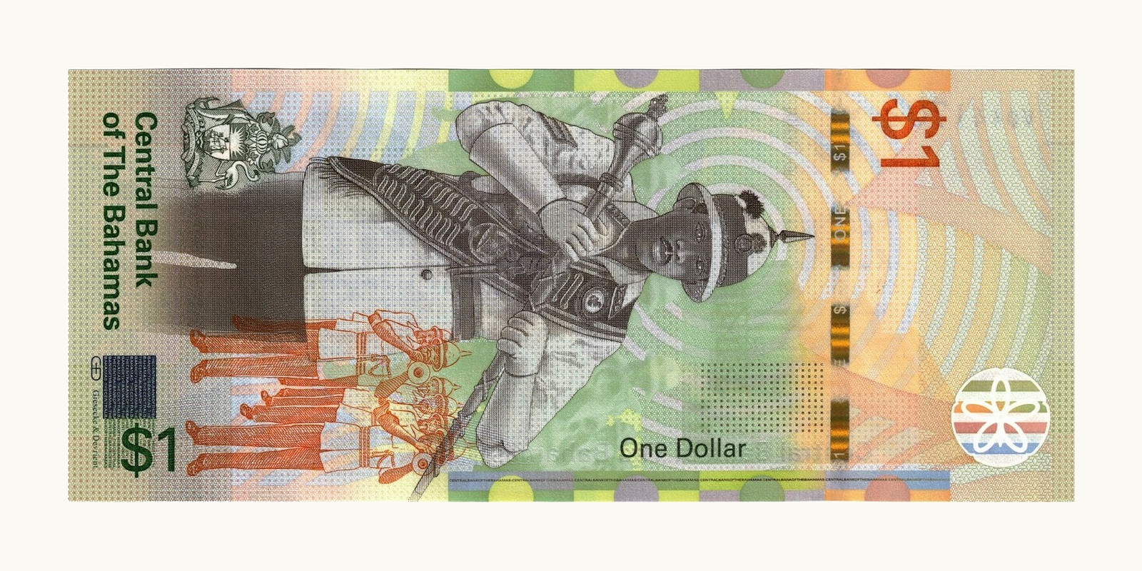 1 dollar  Багамы 2017 — Оборотная сторона