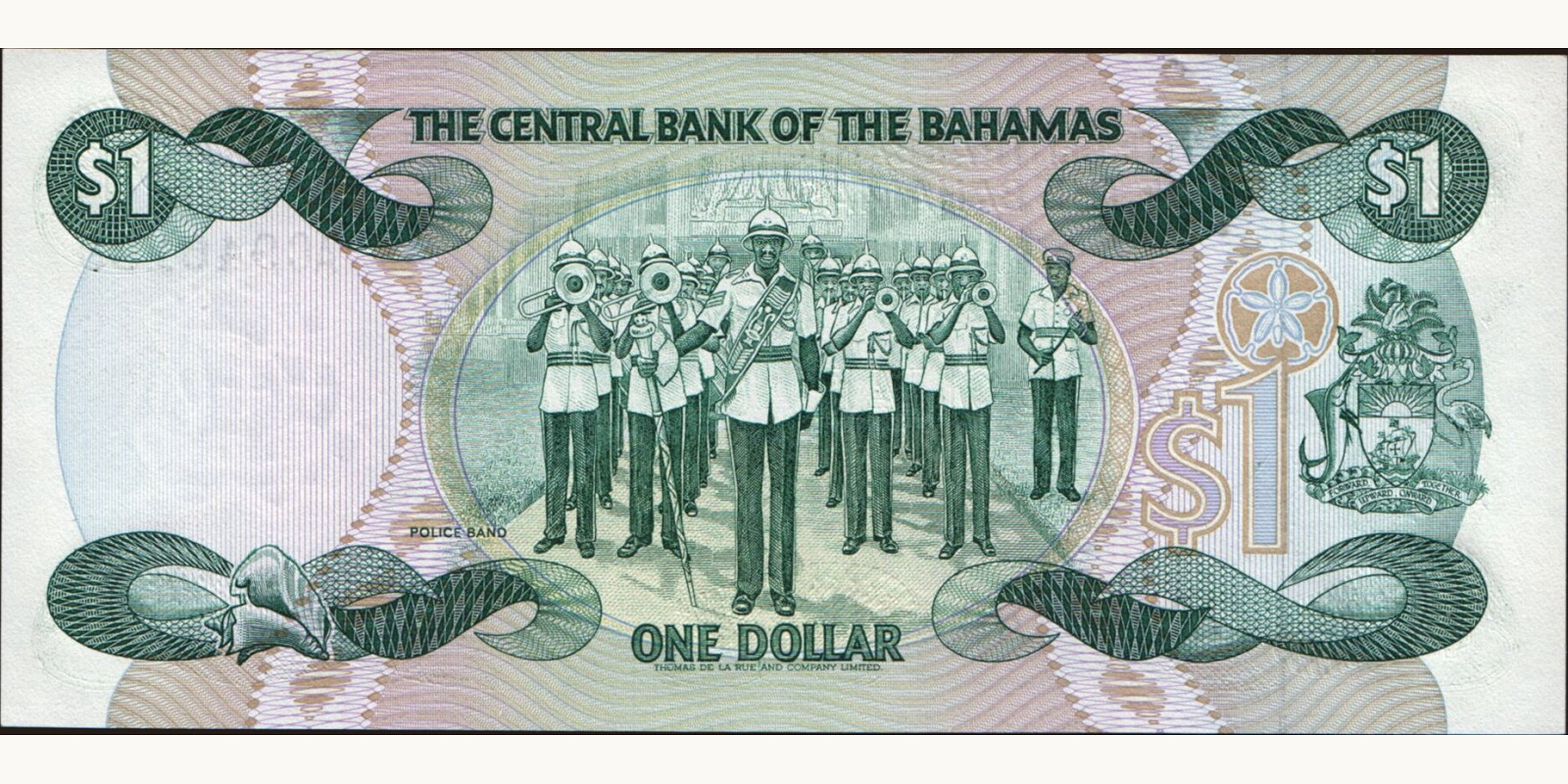 1 dollars Bahamas 1992 — Back side