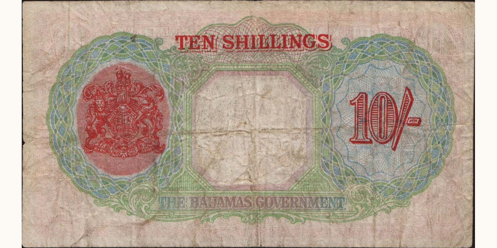10 shilling Багамы 1936 — Оборотная сторона