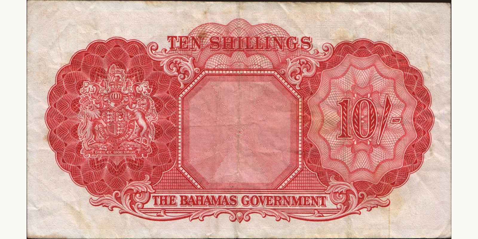 10 shilling Багамы 1953 — Оборотная сторона