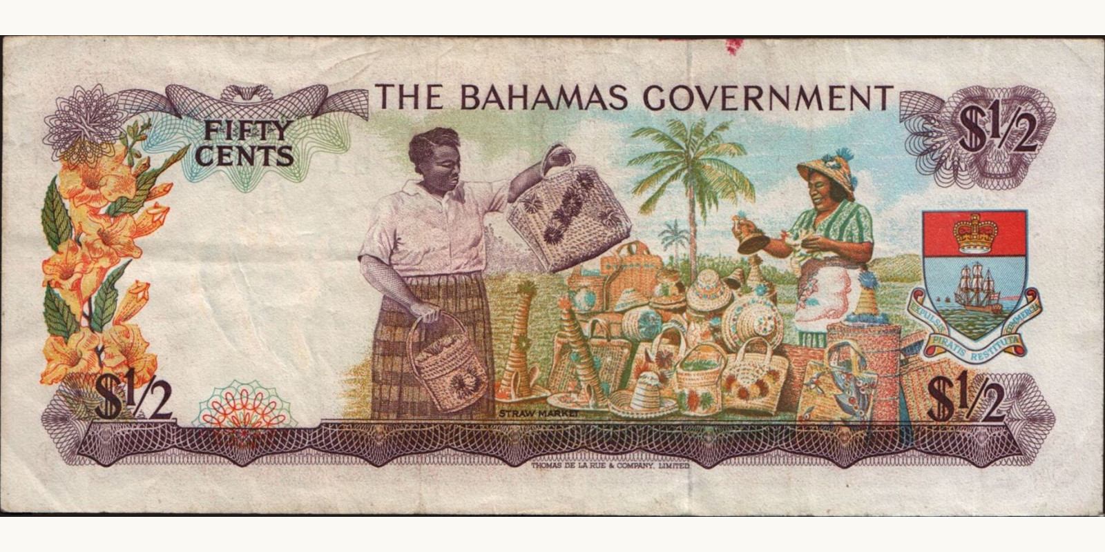 2 dollars Bahamas 1965 — Back side