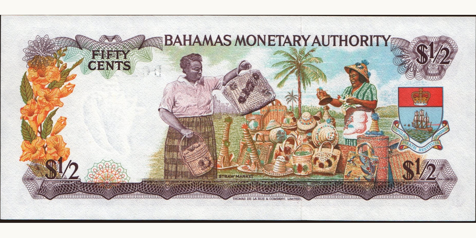 2 dollars Bahamas 1968 — Back side