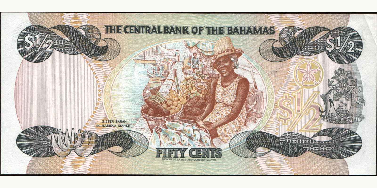 2 dollars Багамы 1984 — Оборотная сторона