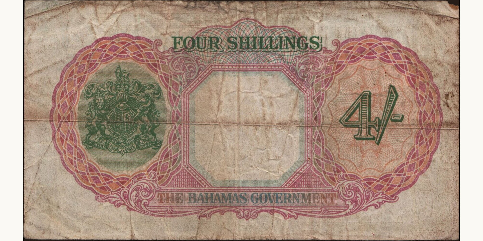 4 shilling Багамы 1936 — Оборотная сторона