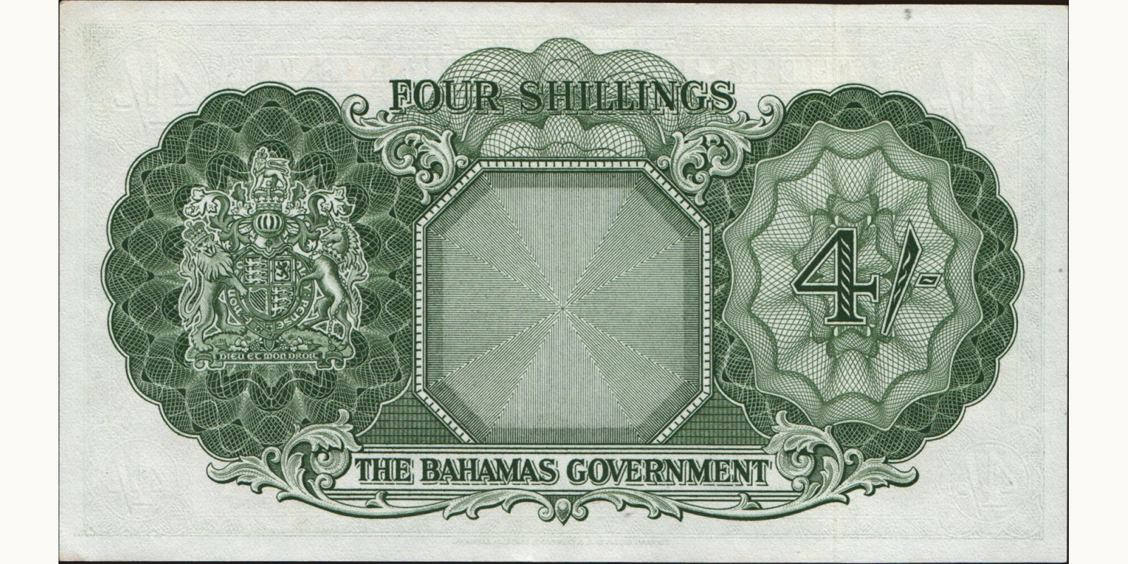 4 shilling Багамы 1953 — Оборотная сторона