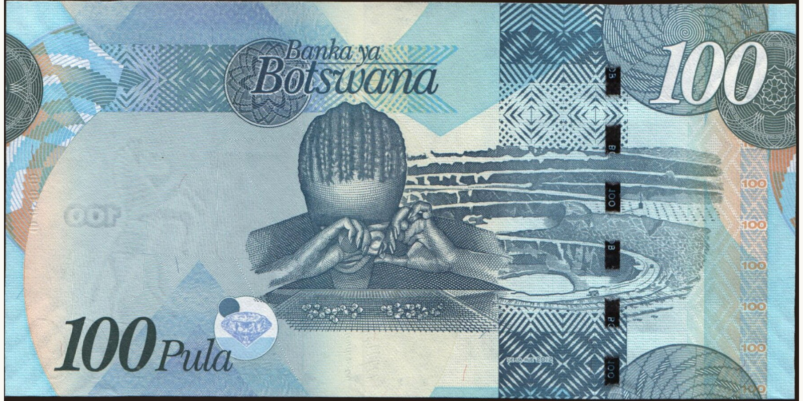 100 pula Botswana 2012 — Back side