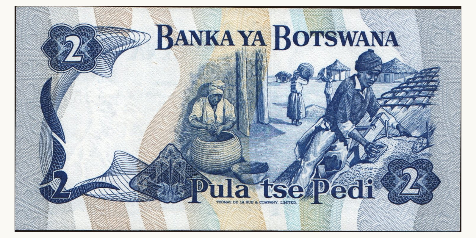 2 pula Ботсвана 1976 — Оборотная сторона