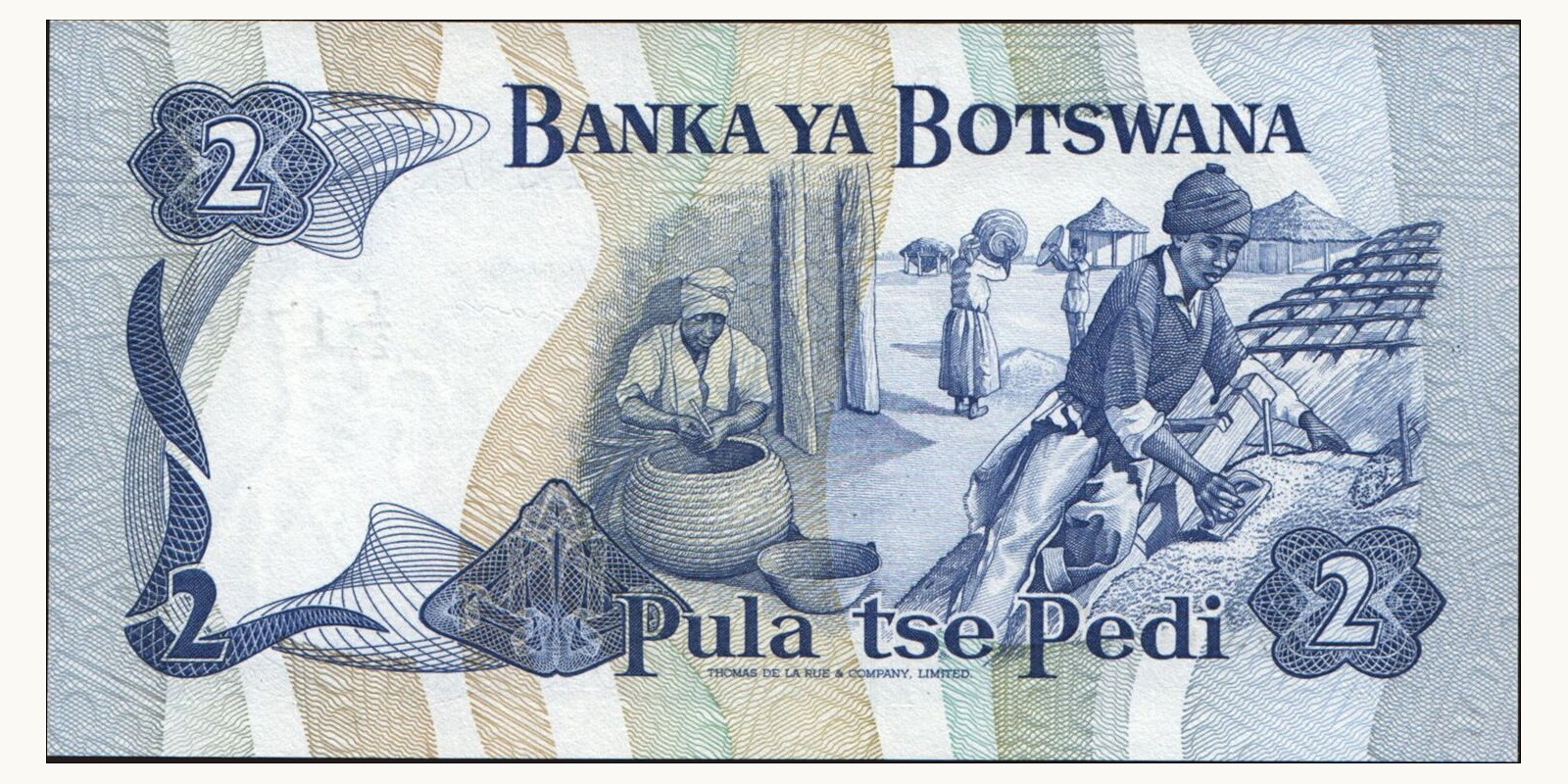 2 pula Ботсвана 1982 — Оборотная сторона