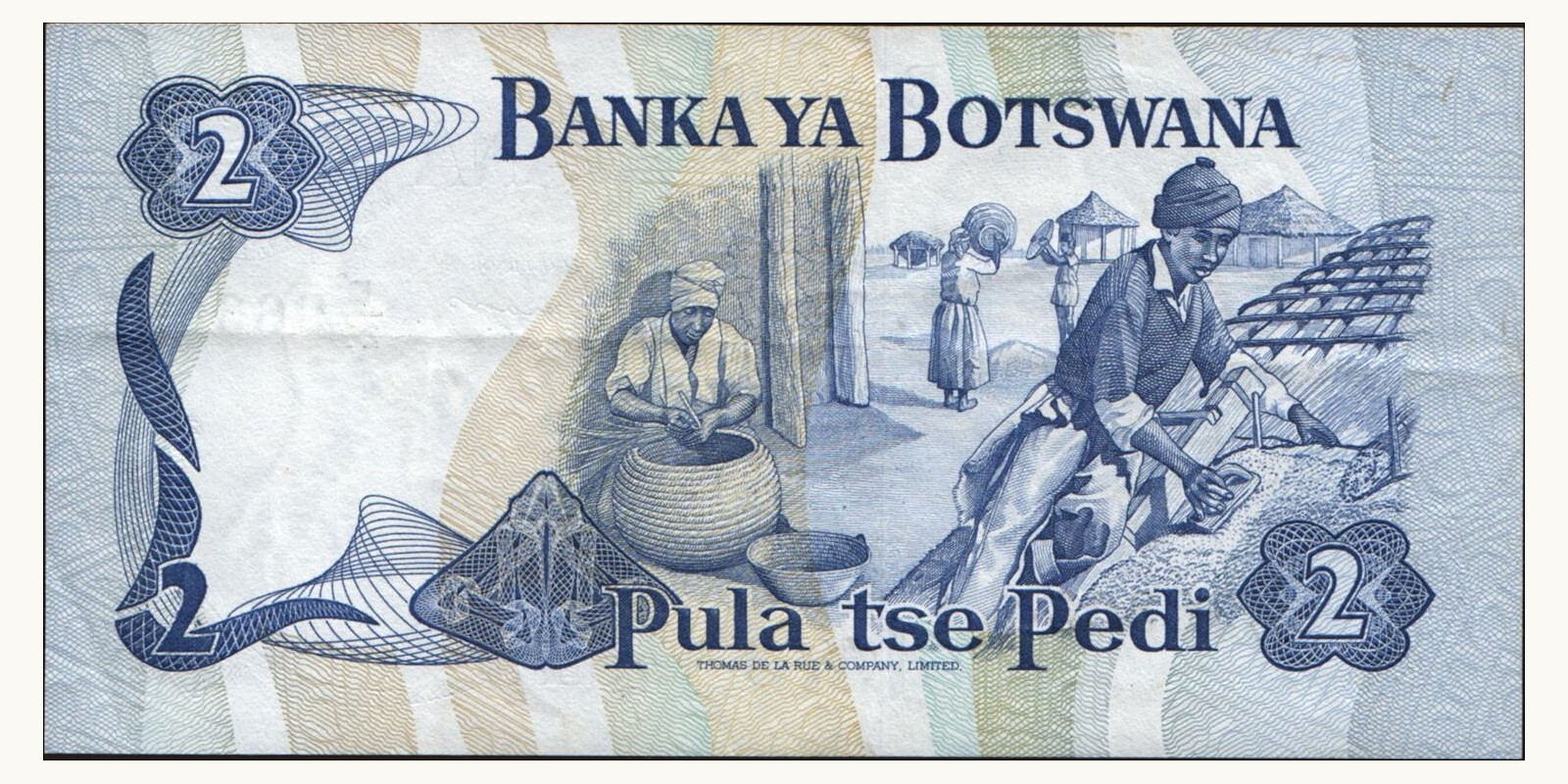 2 pula Botswana 1983 — Back side
