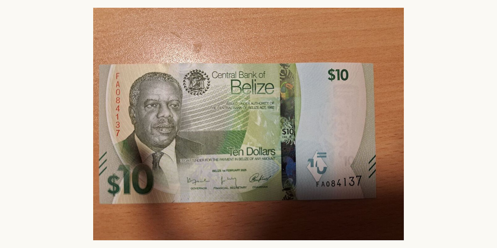 10 dollarit Белиз 2025 — Оборотная сторона