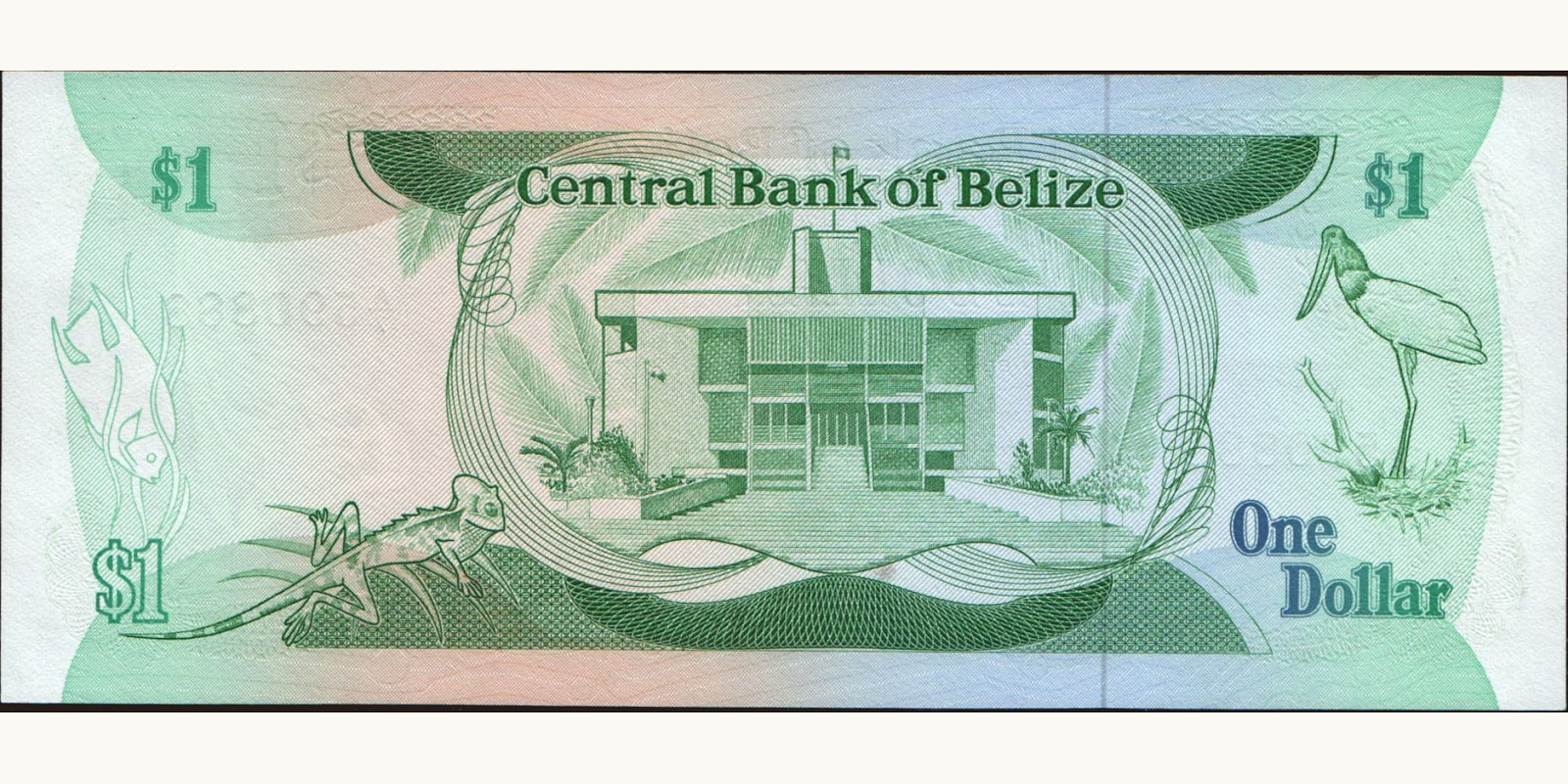 1 dollars Белиз 1983 — Оборотная сторона