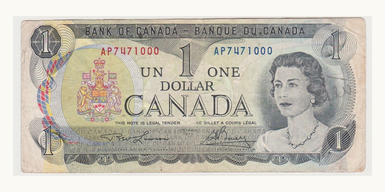 1 dollar Canada 1973 — Front side
