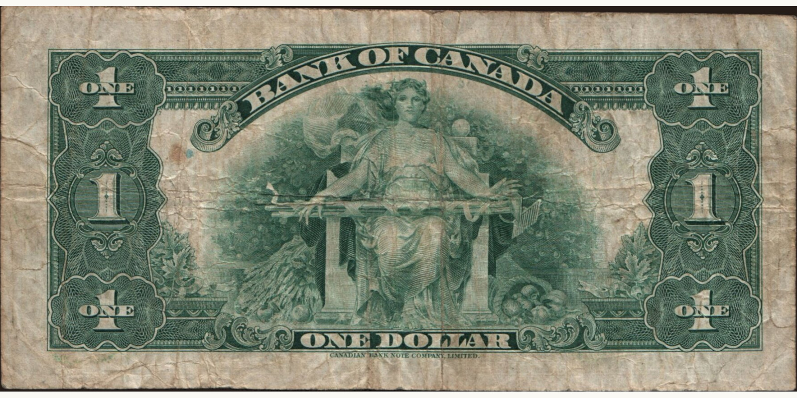 1 dollars Canada 1935 — Back side