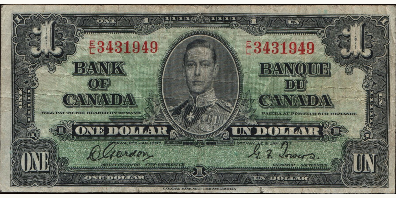1 dollars 1937