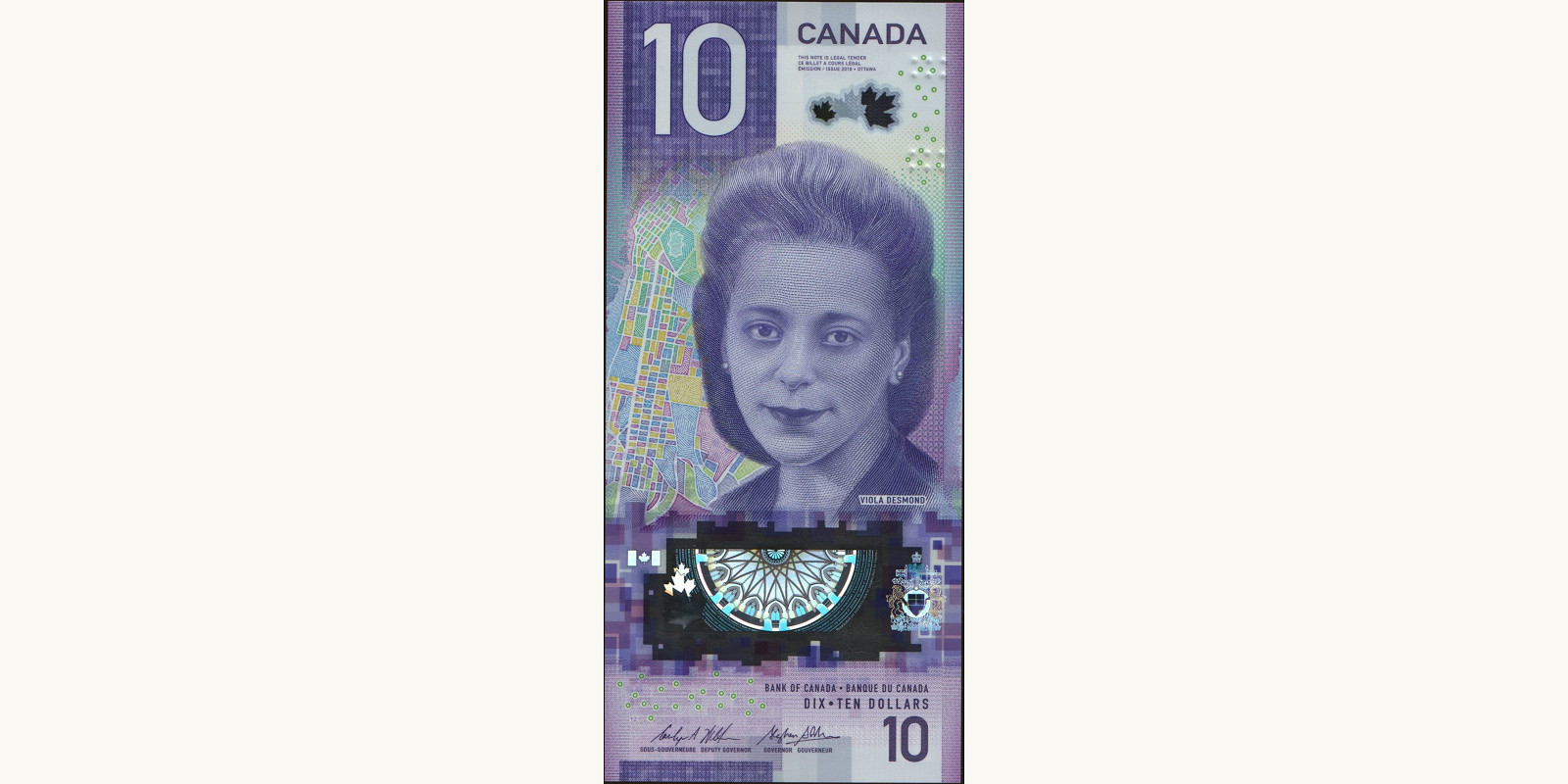 10 dollars Канада 2018 — Лицевая сторона
