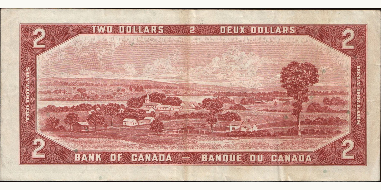 2 dollars Канада 1954 — Оборотная сторона