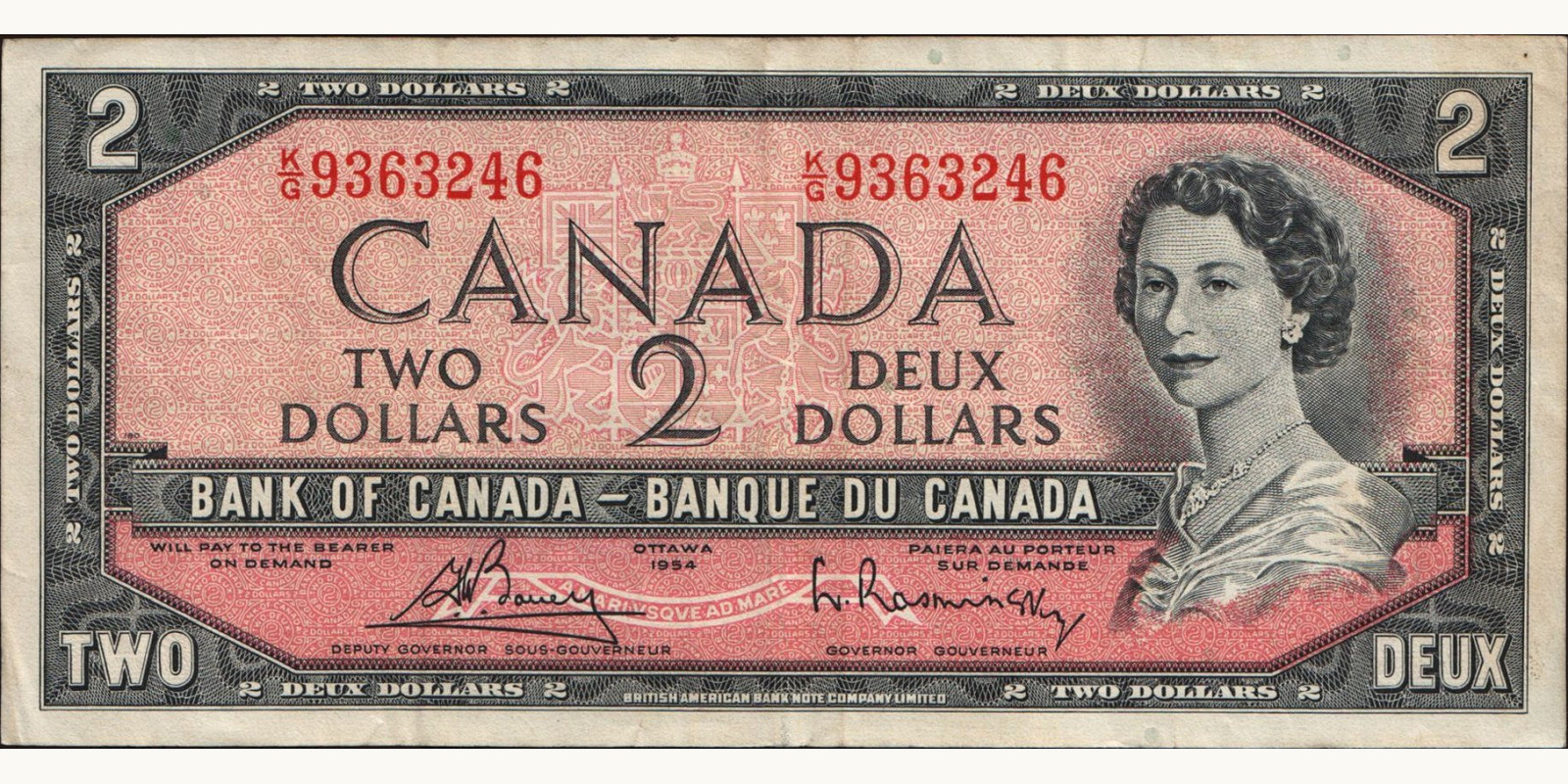 2 dollars 1954