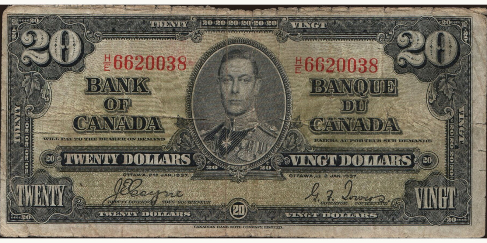 20 dollars 1937
