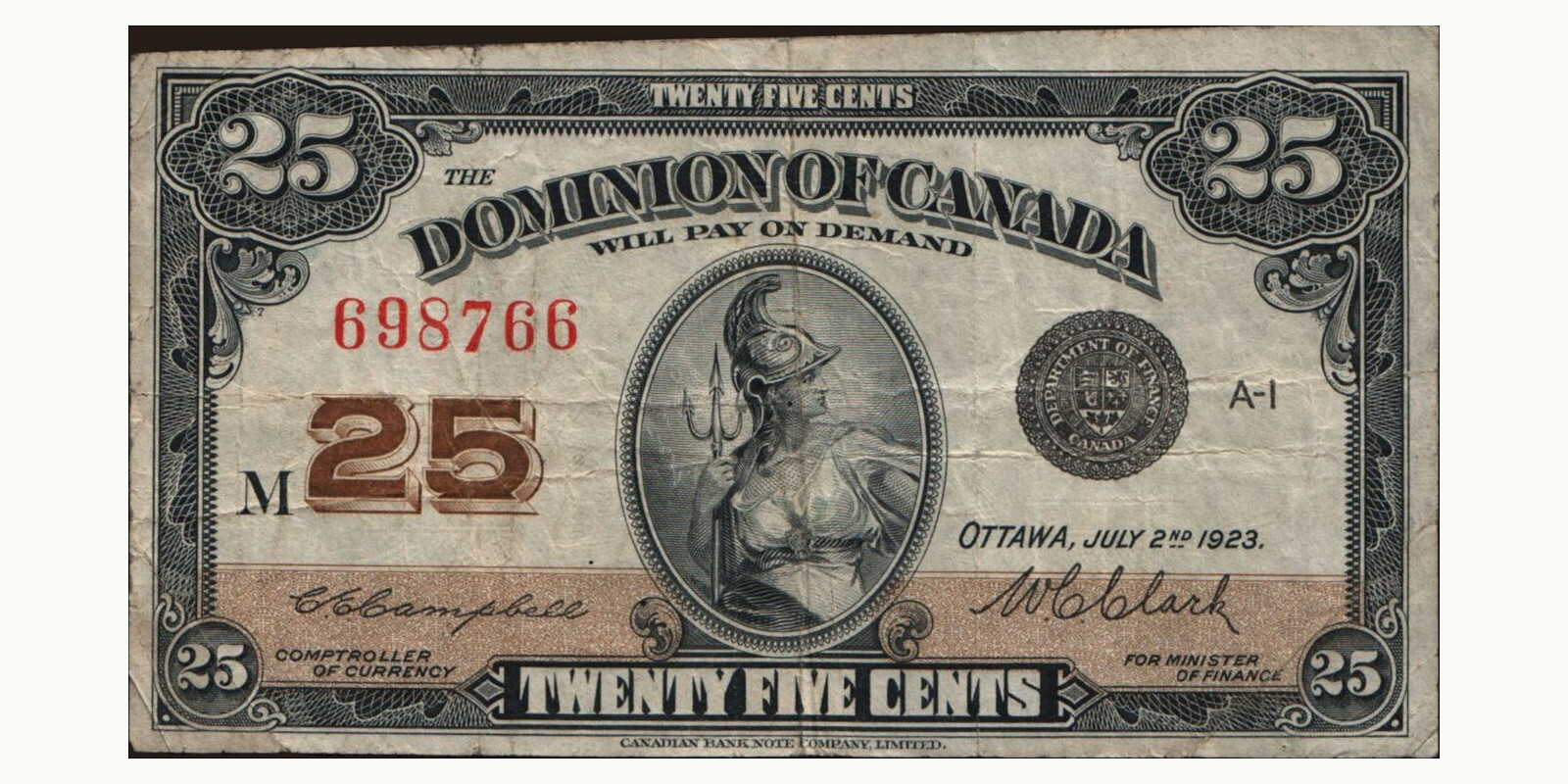 25 cents 1923