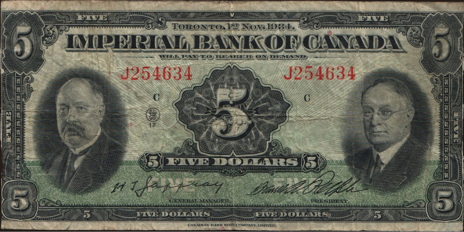 5 dollars 1934