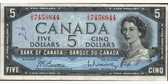 5 dollars 1954