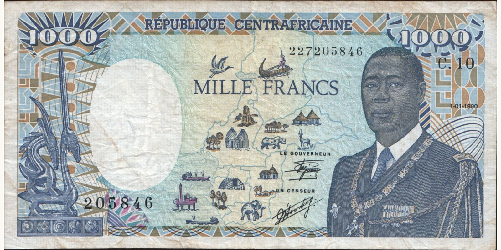 1000 franc 1990