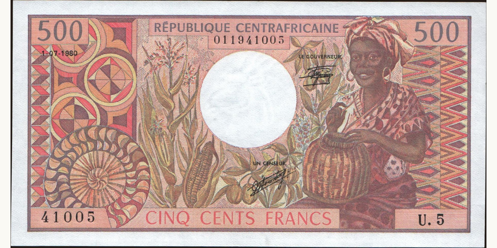 500 franc 1980