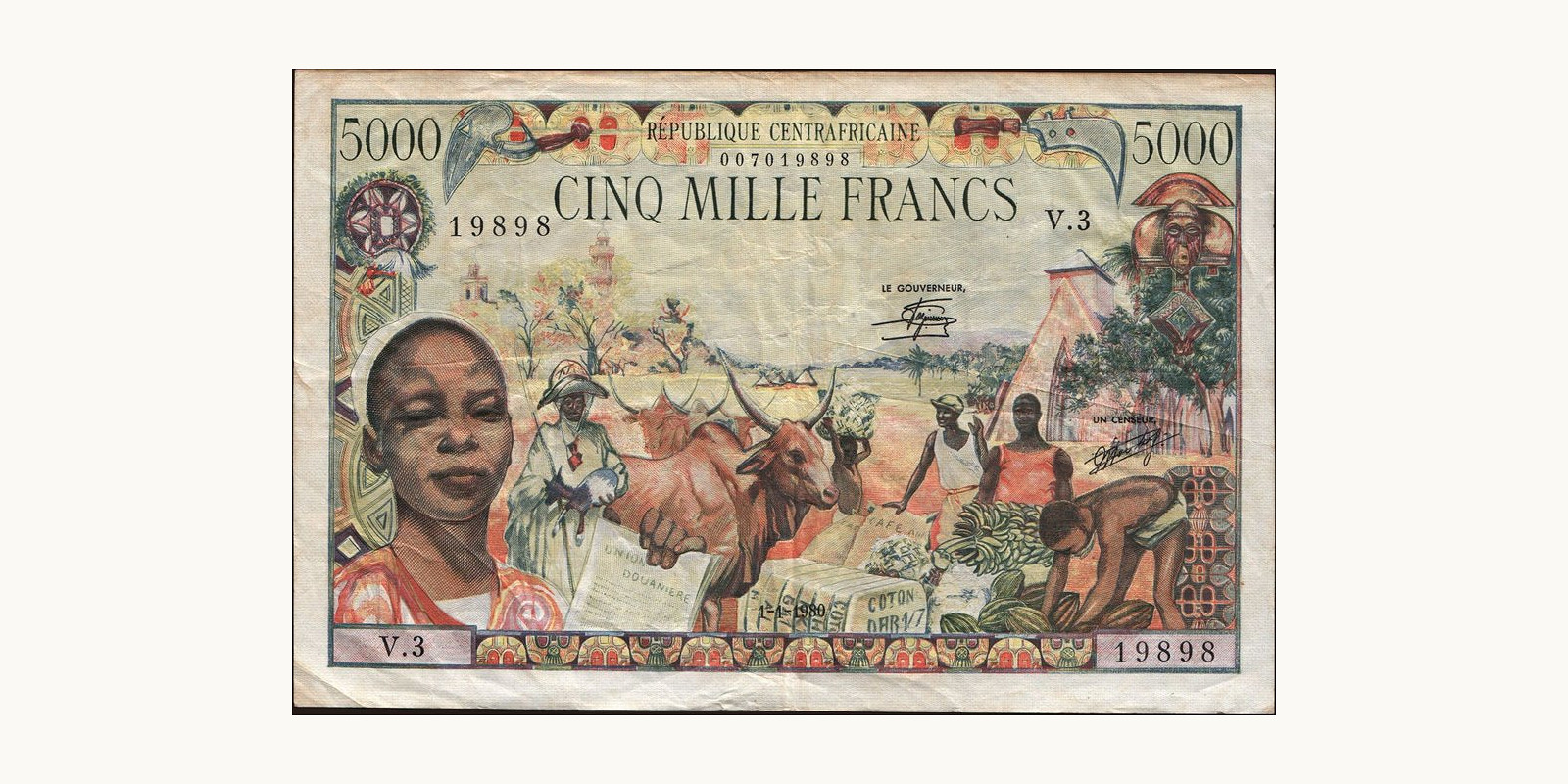 5000 franc 1980