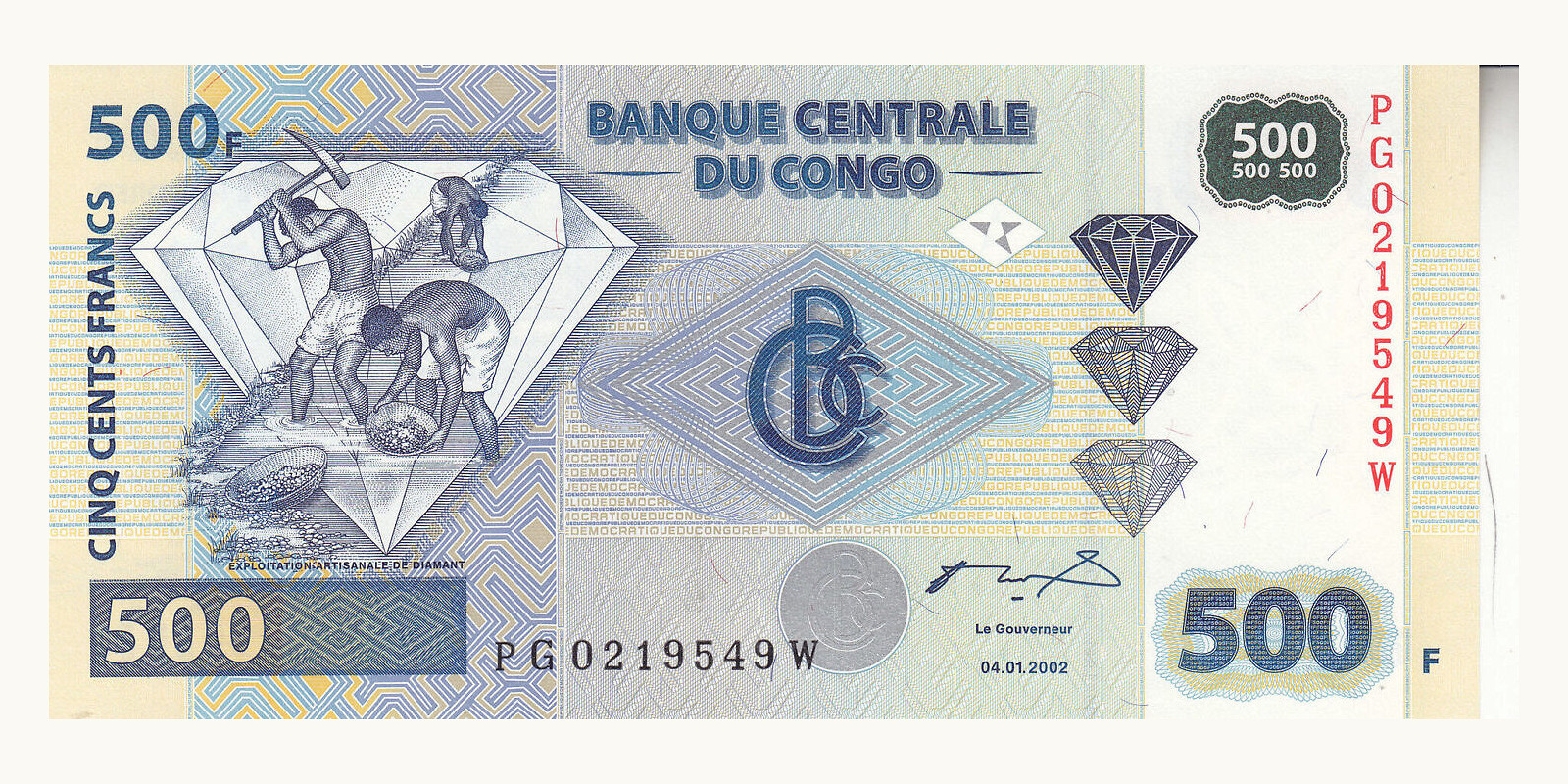 500 francs 2002