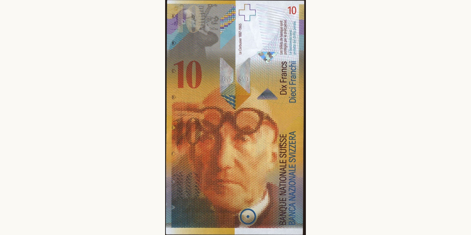10 franc Switzerland 1995 — Front side