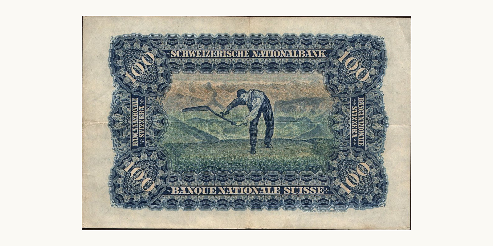 100 franc Швейцария 1926 — Оборотная сторона