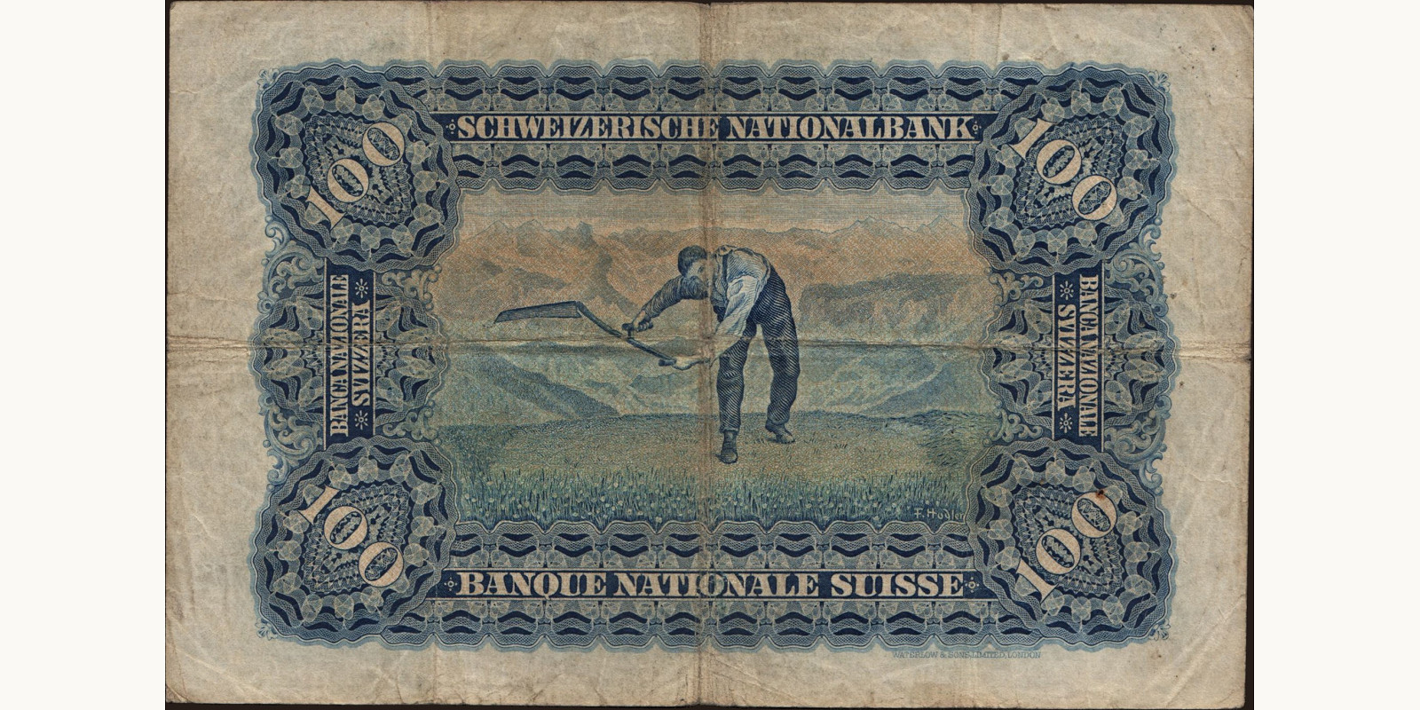 100 franc Швейцария 1927 — Оборотная сторона