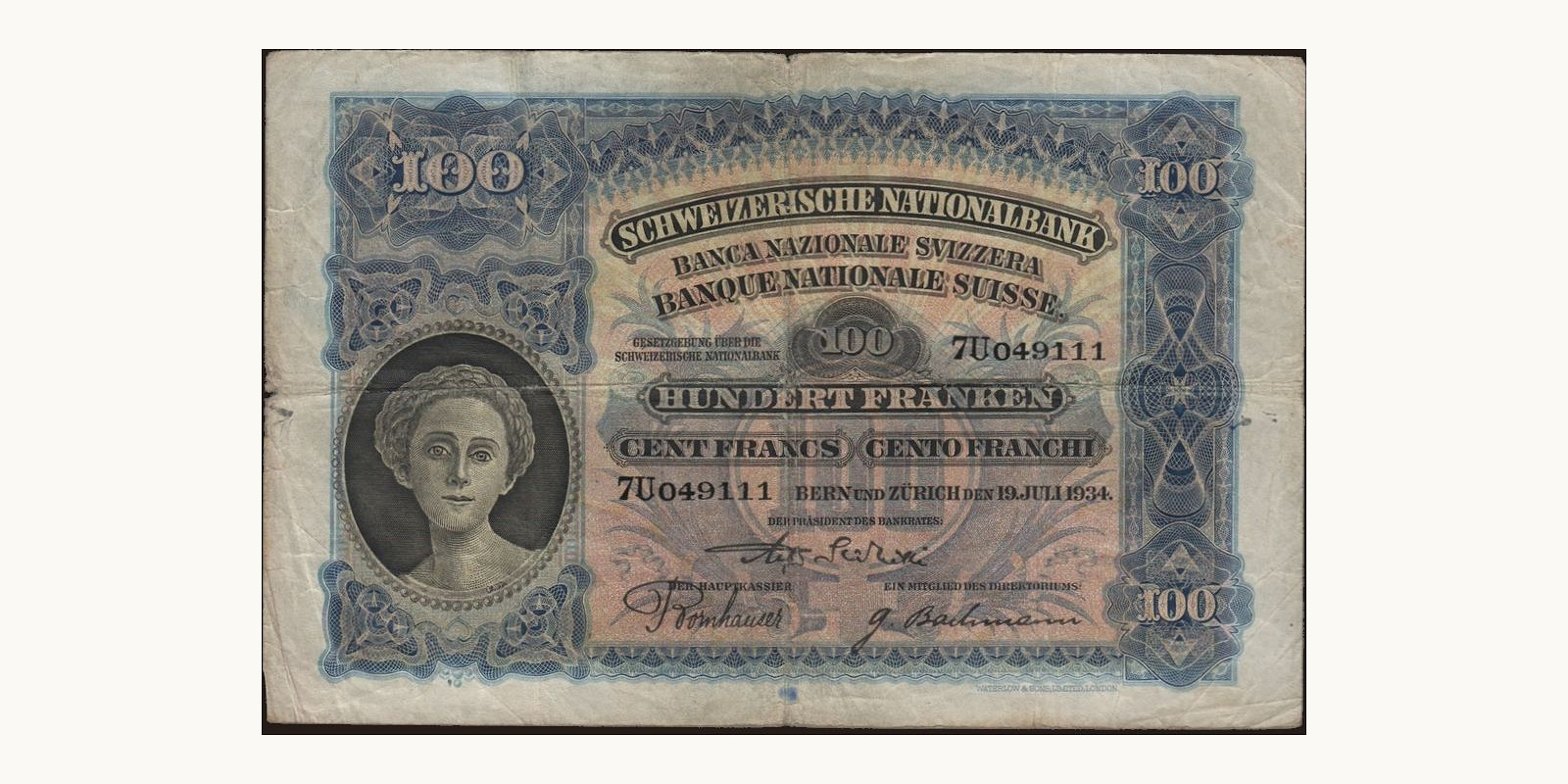 100 franc 1934