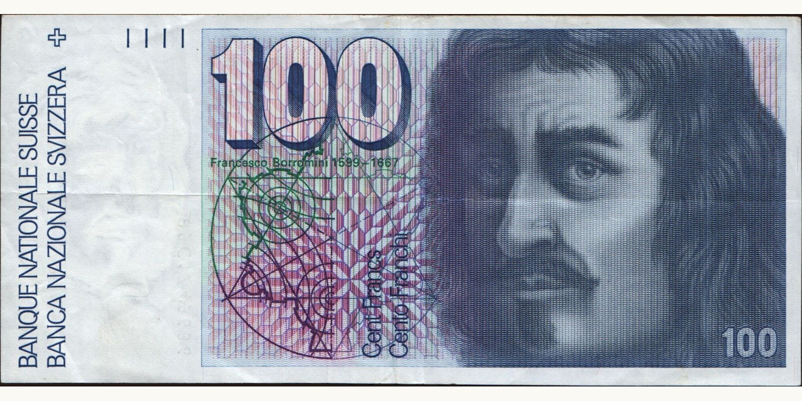 100 franc Швейцария 1989 — Лицевая сторона