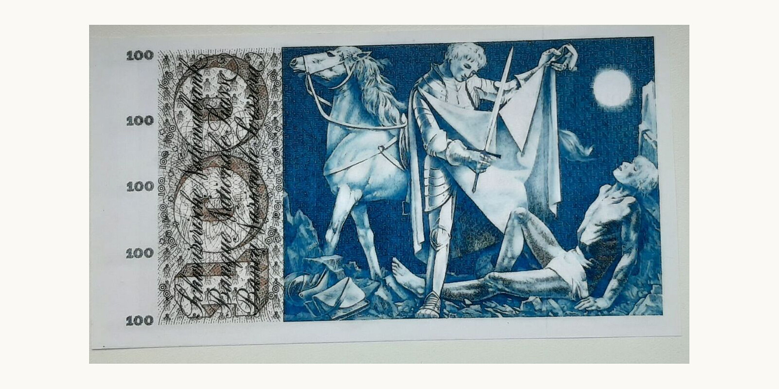 100 franc Switzerland 1965 — Back side