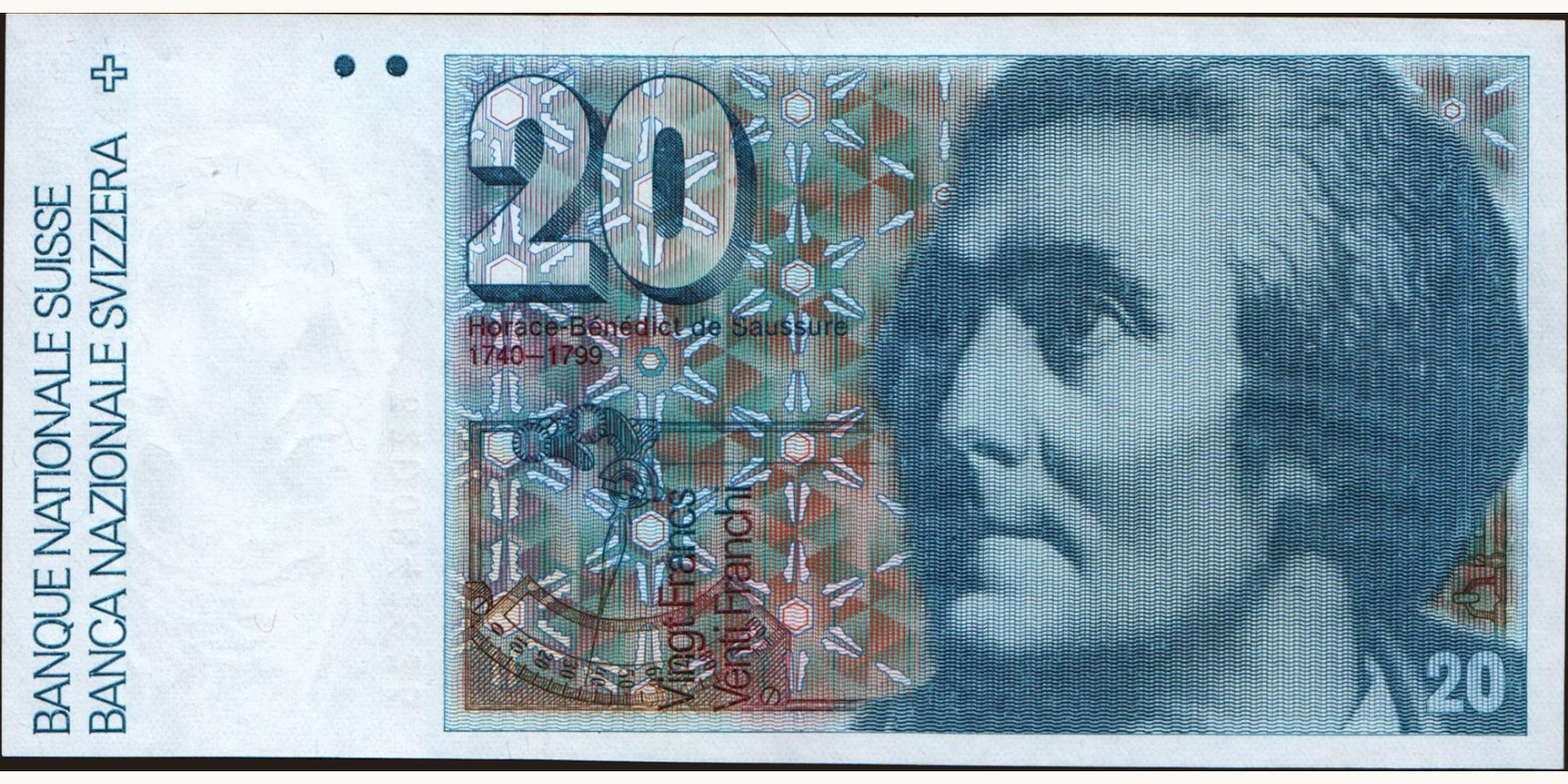 20 franc Switzerland 1982 — Front side