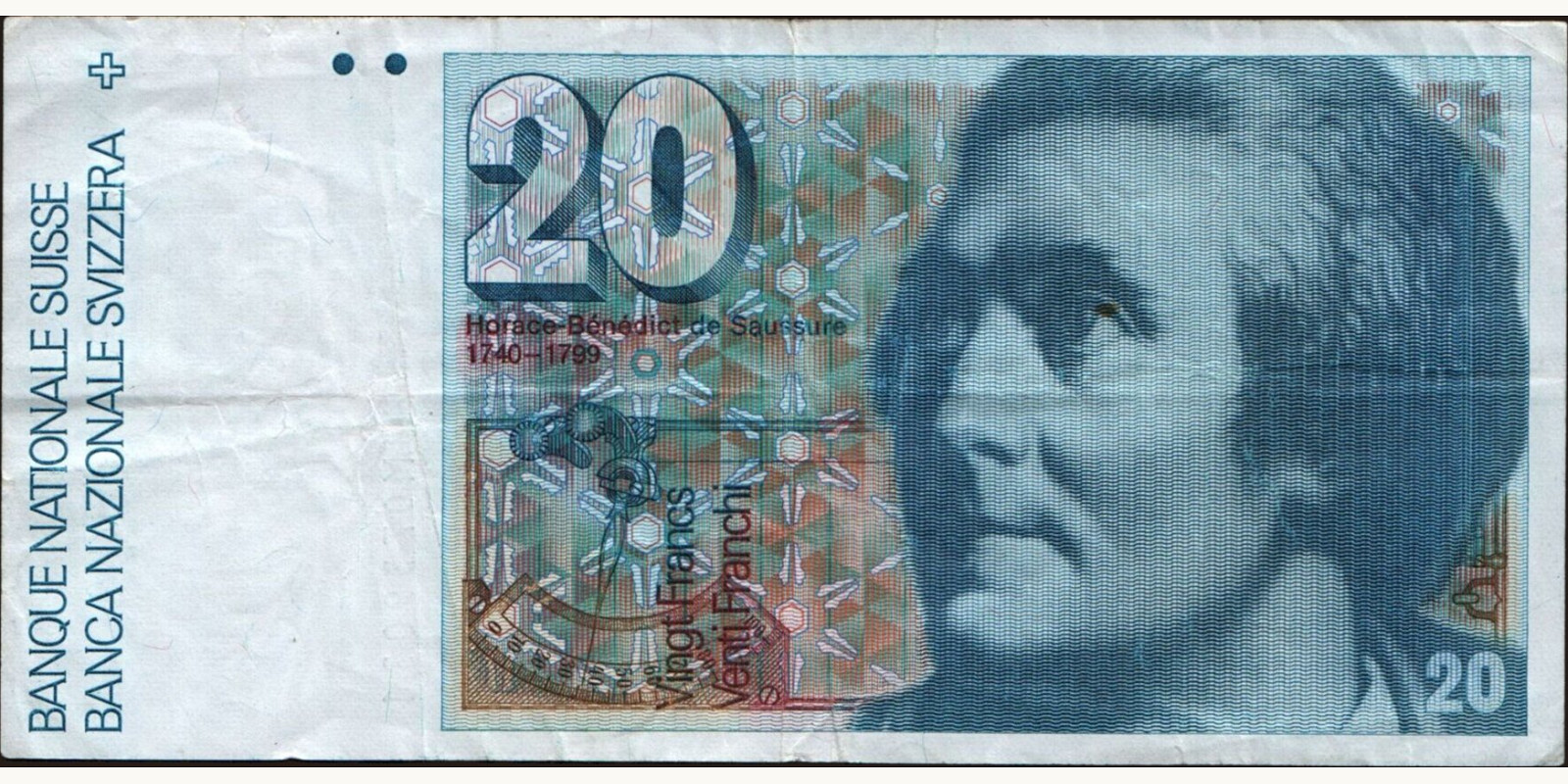 20 franc Switzerland 1989 — Front side