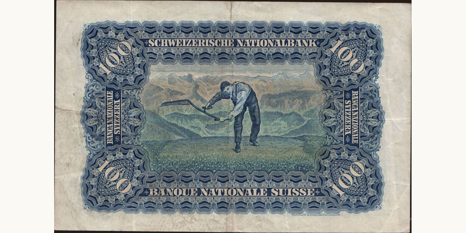 50 franc Switzerland 1931 — Back side