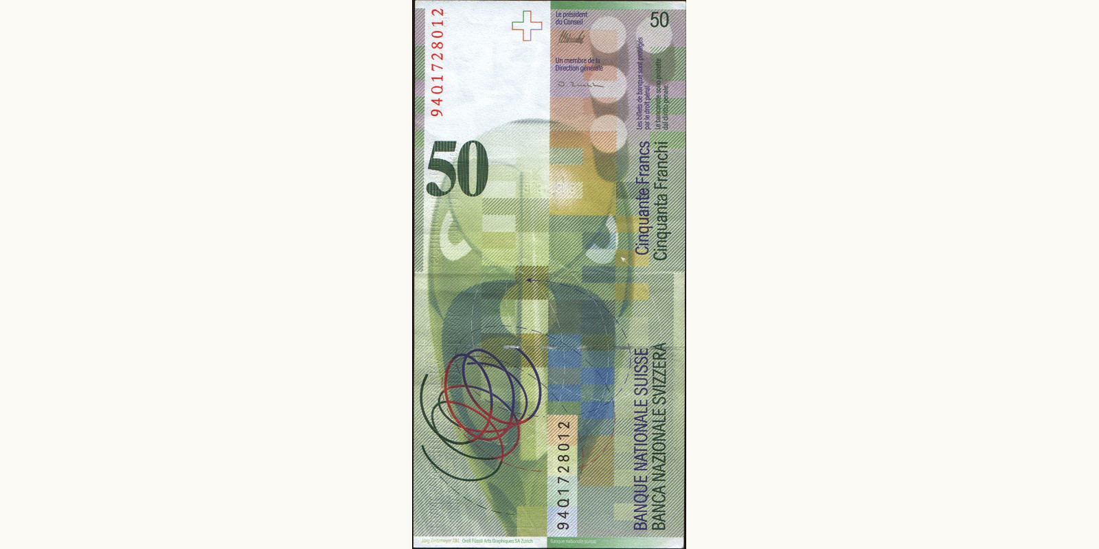 50 franc Switzerland 1994 — Back side