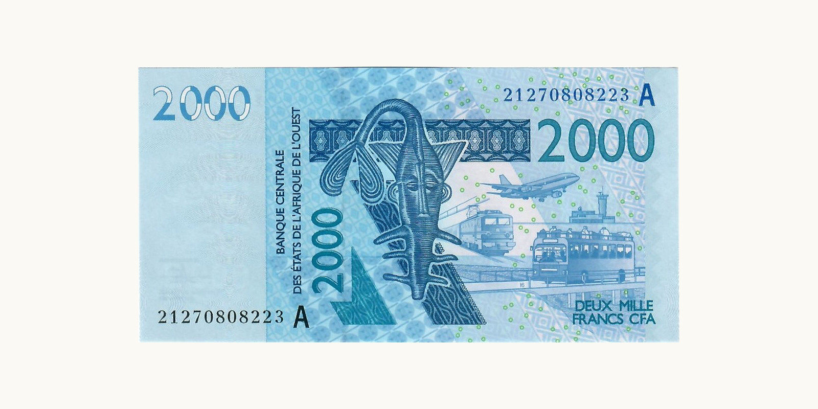 2000 francs Кот-д’Ивуар 2003 — Лицевая сторона