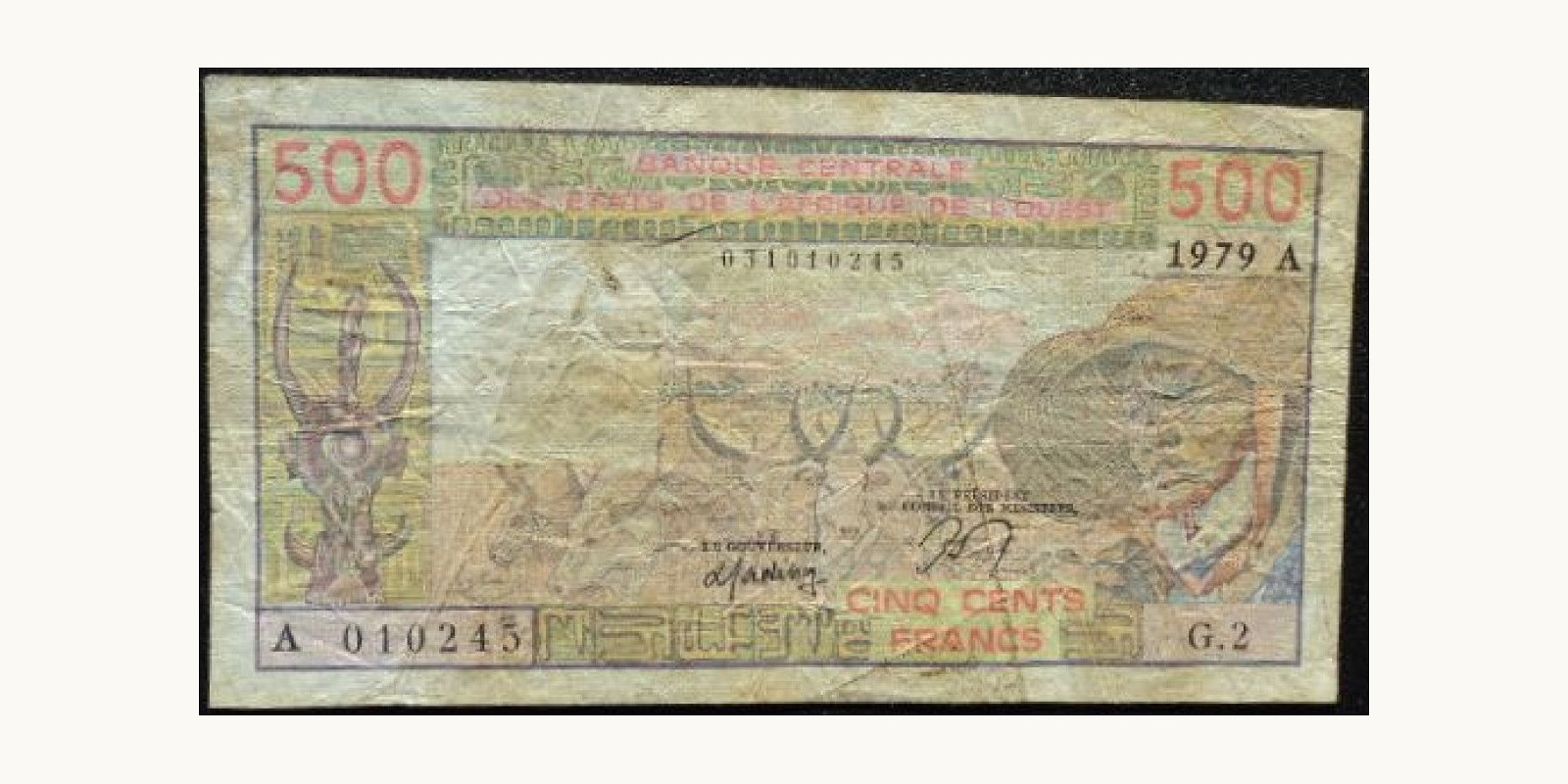 500 francs Кот-д’Ивуар 1979 — Лицевая сторона