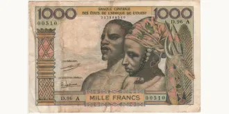 1000 francs 1965